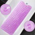 Miniatyrbilde 1 av 5: Ekstra Lang Badematte Antislipp Badematte Dusjmatte Med 200 Sugkopper, 40,5 X 101cm (transparent Lilla)