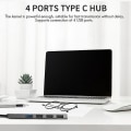 Pikkukuva 4 / 5: Usb-C-keskitin 4-in-1 Kannettava Seos Usb Type C - 4 Usb 2.0 480mbps Portti Keskitin Adapteri