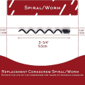 Miniatyrbild 2 av 5: Ersättningsspiralstång för korkskruv, stål, 5-pack