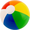 Miniatyrbilde 2 av 7: 16/20/24 tommers strandball oppblåsbar flerfarget ferie svømmebasseng festleker blåse opp sommerlek, 1pk-12pk, regnbue, 6stk Rainbow 6pcs