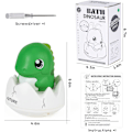 Miniatyrbillede 6 af 7: Baby badelegetøj, lysende sprøjte dinosaur badelegetøj til børn bade dinosaur legetøj touch control dino sprinkler badekammerat baby pool legetøj flydende springvand