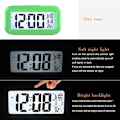 Miniatyrbillede 8 af 8: Opgraderet Digital Vækkeur, 4,3\" LED-Skærm med Temperatur Større Lydstyrke Lysstyring Bærbar Snooze Kalender Lysstyrke med Batteridrevet Green