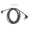 Pikkukuva 5 / 5: Nailonista punottu nopea lataus USB C -kaapeli Type-c -laturi Micro USB