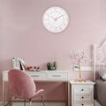Miniatyrbild 7 av 7: Moderna Väggklockor Batteridrivna, 10 tum Vit och Roséguld Klocka för Vägg, Tyst Liten Väggklocka för Vardagsrum Sovrum Kök Kontor Rosegold 1 pack 10 inch