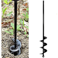Miniatyrbilde 1 av 7: Hagehullgraver Auger for Planting av Løk og Frøplanter, Løkplante Auger, Heavy Duty Hage Forleng Spiral Auger Borbitt, Solid Sjakt Plante Auger 4x42cm