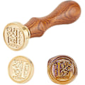 Pikkukuva 1 / 5: Elite - Pakkaus 1 sarja Diy kirjain aakkoset leikekirja leima tiiviste messinki kirjain tiiviste leima vaha leima ja puukahva, Kirjain L, 25x14mm, 75mm