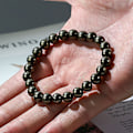 Miniatyrbild 6 av 6: Kristall Armband, 8mm Naturstenpärlor Armband, Läkande Kristall Armband för Kvinnor Män Pyrite