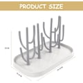 Miniatyrbilde 2 av 8: Babyflaske-tørkerack, Suttekoppholder med Avtakbare Braketter, Multifunksjonell Flaskeoppbevaringstørkerack for Flasker, Sutteflasker, Kopper, Reu Grey