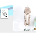 Miniatyrbillede 5 af 5: Drømmekatcher Fjer Tassel Bryllup Hjem Væghængende Dekoration (1 stk)
