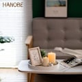 Miniatyrbillede 4 af 8: Rund træ dekorativ bakke: Rustik hvid Boho sofabord bakke Farmhouse bakke dekor midtpunkt træ cirkel osmannisk serveringsbakker til hjemmekøkken Whitewash Lotus30cm