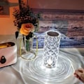 Miniatyrbild 7 av 7: 16 Färg Kristall Lampa LED Nattljus, Kristall Ros Diamant Bordslampa Touch Control, USB Laddningsbar Sänglampa Romantisk Belysning för för Ki