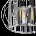 Miniatyrbilde 2 av 6: Mini Krystall Taklampe Moderne Krom Halvmontert Taklampe for Soverom Spisestue Stue Gang Chrome (Crystal Lampshade)