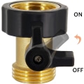 Miniatyrbillede 2 af 5: Heavy Duty Messing Aflukningsventil Have Slange Connector, 2 Sæt