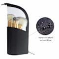 Miniatyrbillede 4 af 5: Makeup børste organizer etui blyant etui kosmetik taske lynlås taske bærbar vandtæt støvtæt med skillevæg sort