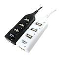 Miniatyrbilde 4 av 5: USB-hub 2.0 - Høyhastighets USB-hub-splitter med 4 porter, USB-hub-adapter for bærbare datamaskiner, mottaker, datamaskin A