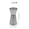 Miniatyrbillede 4 af 5: 2x Mindre Stål 25/50 Ml Jigger Bar Craft Dobbelt Måle Peg Måling Til Bar