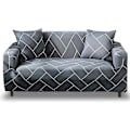 Miniatyrbillede 1 af 5: 1-delt Fit Stretch Sofaovertræk - Polyester Spandex Trykt Sofaovertræk - Møbelovertræk (3 Personer, Lysegrå Striber)