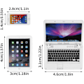 Miniatyrbild 3 av 8: 1:12 Metall Simulering Bärbar Dator Surfplatta Smartphone Mini 3 st/set - Dockhus Miniatyrer Dator Scen Simulering Möbler Tillbehör Dockor Hus