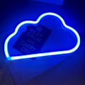 Miniatyrbillede 4 af 8: Sød Blå Neonlys, LED Sky Skilt Formet Dekorationslys, Marquee Skilte/Vægdekoration Til Jul, Fødselsdagsfest, Børneværelse, Stue, Bryllupsfest Blue