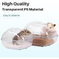 Miniatyrbild 4 av 5: Sandbad för Hamster, Transparent Sandbad för Hamster, Burtillbehör för Marsvin, Gerbil, Dvärg (m)