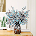 Miniatyrbillede 3 af 5: 12 stk. Kunstige Gypsophila Blomster til Hjem Soveværelse Bryllup Fest Dekoration (blå)