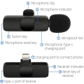 Miniatyrbilde 2 av 5: Mkk Trådløs Lavalier Mikrofon for iPhone iPad Mini Lapel Mic Plug & Play for Opptak Youtube Facebook Live Stream Tiktok Vlog Intervju - Støy R