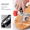 Miniatyrbillede 3 af 5: Skateboard-værktøj Alt-i-én Multifunktion Ratchet Skateboard-værktøj Med Skateboard Griptape Eraser Kit