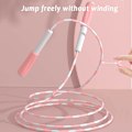 Miniatyrbillede 2 af 6: Blødt Perlehoppetov, Justerbart Tangle-Free Segmenteret Fitness Hoppetov til Mænd, Kvinder, Børn og Studerende (9 Fod, 280 cm) Pink