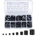 Miniatyrbild 1 av 5: 500 st svarta nylonplattbrickor, runda isoleringsbrickor, packning, distansbricka, VVS-sortiment - M2/m2.5/m3/m4/m5/m6/m8/m10