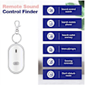 Miniatyrbilde 2 av 5: KeyFinder (hvit), nøkkelringlokalisator for å finne tapte nøkler, smart nøkkelfinner, fløyteaktivering, LED-lydnøkkelring, alarm og blinkende lys