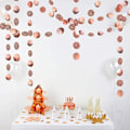 Pikkukuva 5 / 5: Kimalteleva Rose Gold -ympyräpisteiden Garlandi Juhlakoristeet Paperiset Polka Dots Riippuva Virve String Bunting Banner Tausta