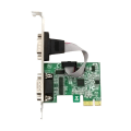 Miniatyrbild 3 av 5: Rs232 Pci För Express Pcie Till 2 Seriell Db9 Adapterkort Rs-232 Snabb Ax99100 Chip
