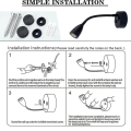 Miniatyrbilde 2 av 5: 12v-24v LED Leselys, RV-dimbar Leselampe med USB-lader, for Bobil Reisebil Trailer