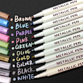 Miniatyrbillede 1 af 8: Metallic Tuscher til Scrapbooking - Tuscher til Sort Papir - Metallic Tuscher til Scrapbooking, Guld Tuscher Metallic Scrapbooking Tilbehør til Kortfremstilling, DIY