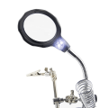 Miniatyrbillede 2 af 5: Loddeforstørrelsesglas med LED-lampe Hjælpende hænder med klemmer Forstørrelsesglas Loddeholdende enheder med alligatorclips til montering Reparation Håndværk