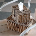 Miniatyrbilde 3 av 5: Imitert Rattan Skuffe Vevboks Elegant Hjemmedekorasjon 21x12x9cm