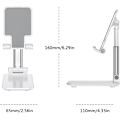 Miniatyrbilde 2 av 2: Foldbar Telefonstativ For Skrivebord, Bærbar Telefonholder Stativ Med Vektet Sklisikker Base