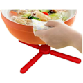 Miniatyrbillede 4 af 5: Foldbare Silikon Trivetter - Krydsformet Varmeisolerende Bordskåner Sammenklappelig Panderamme Tørrestativ/Kølebrikker til Kop, Gryde, Tallerkener (2 stk., Blå+Rød