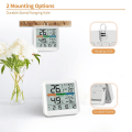 Miniatyrbillede 5 af 5: Indendørs Termometer Hygrometer - Digital Luftfugtighedsmåler Nøjagtig Temperaturmåler Max/min Optegnelser, LCD Baggrundsbelysning Ur, Komfort Ikon Til Hjemmet