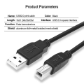 Miniatyrbilde 2 av 5: 6 fot lang USB-skriverkabel 2.0 for HP Officejet Laserjet Envy; Canon Pixma; Eps