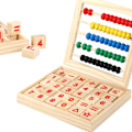 Miniatyrbillede 2 af 4: Træ Matematikblokke Uddannelse Tidlig Læring Lyse Farver Færdighedsudvikling Matematik Tællebræt Legetøj