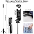 Miniatyrbillede 2 af 4: Bluetooth Selfie Stick, 100cm Selfie Stick Bluetooth Udvidbar Tripod