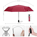 Miniatyrbillede 4 af 5: Parasol Foldbar Parasol Stormsikker Op til 140 Km/t, Vindtæt Storm Foldbar Parasol, Automatisk Åbn-luk Foldbar Parasol, Kompakt Foldbar Rejse G