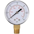 Miniatyrbillede 3 af 3: 50mm 0~15 Psi 0~1 Bar Vandtryk Pool Filter Hydraulisk Skive Måler Trykmåler 1/4\" Npt Gevind