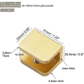Miniatyrbillede 2 af 5: 4 stk. glashylder i messing uden boring til 10-12 mm glashylder, guld