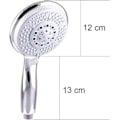 Miniatyrbild 2 av 4: Högtryck Duschhuvud med 5 Justerbara och Kraftfulla Spraymönster, Universal Ersättningsduschhuvud, 1/2\" Interface, Kromfinish