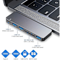 Miniatyrbild 3 av 5: USB-C Hub-adapter för Macbook Pro/Air 2020 2019 2018, 6-i-1 USB-C-tillbehör C
