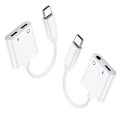 Miniatyrbillede 3 af 5: 2 i 1 oplader Type C, Aux-konverter, hovedtelefonadapter Dac Usb