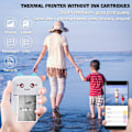 Miniatyrbilde 3 av 5: Mini Termisk Skriver, Bluetooth Etikettskriver, Bærbar Etikettskriver Kompatibel med Android og iOS (Blå) blue