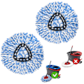 Pikkukuva 1 / 3: Spin Mop -varapää O Ceda Spinning EasyWring Rinse Clean -moppiin, moppipään vaihto sopii 2 säiliön järjestelmän moppiämpäriin, mikrokuitu, 2 kpl 2